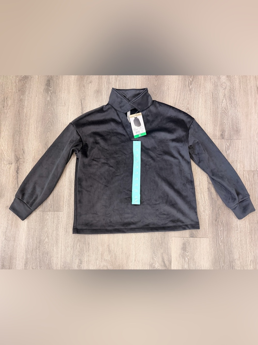 Mondetta Women’s Black Long Sleeve Mock Neck Pullover Size XL